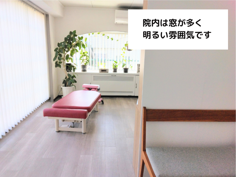院内は窓が多く明るい雰囲気です